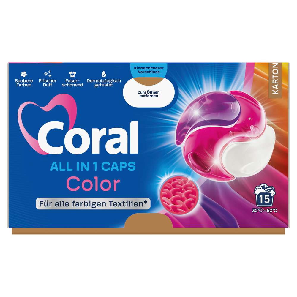 Produktabbildung Coral Color-Waschmittel All in 1 Caps