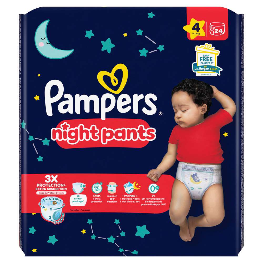 Produktabbildung Pampers Windeln Baby Dry Night Pants Maxi, Gr. 4, 9-15 kg