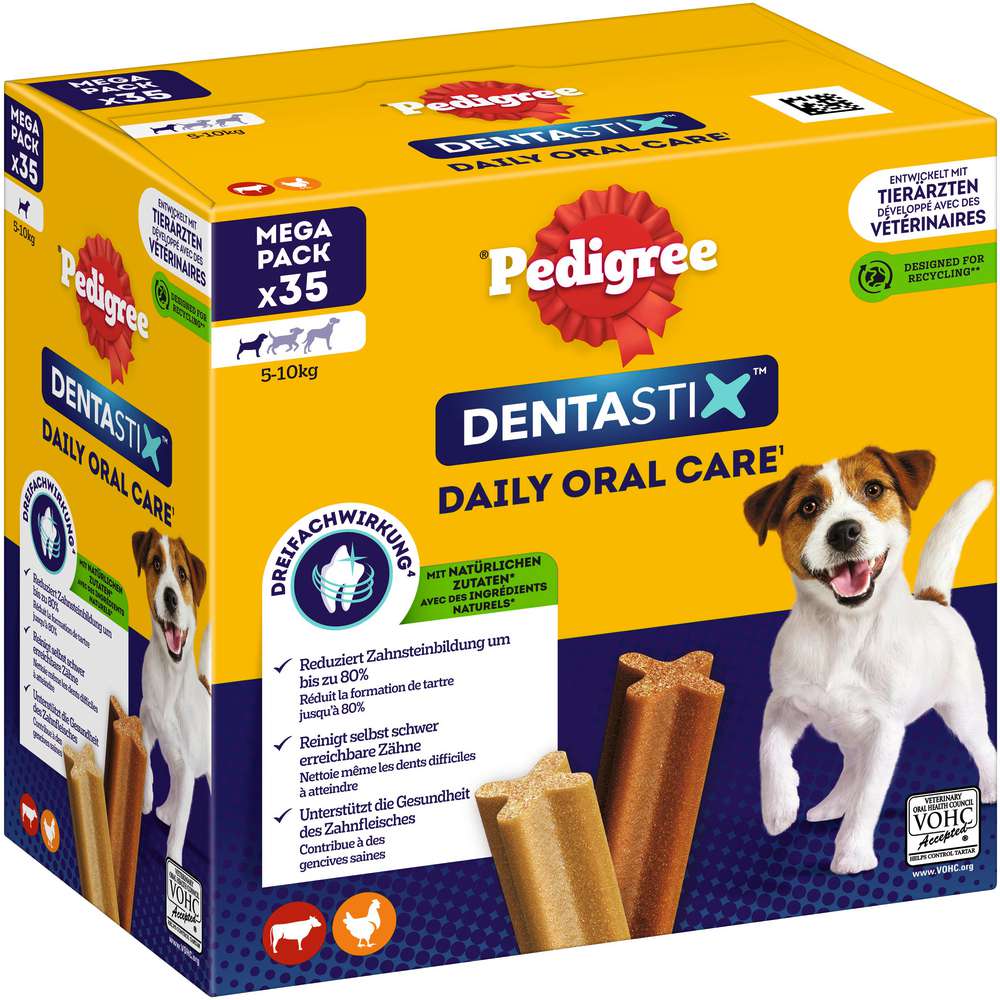 Produktabbildung Pedigree Hunde-Snack, Dentastix Kaustangen, Daily Oral Care, klein