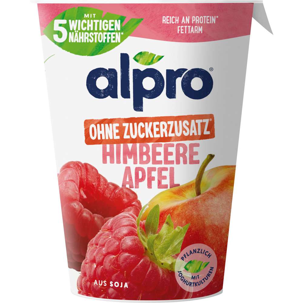 Produktabbildung Alpro Soja-Joghurtalternative, Himbeer-Apfel