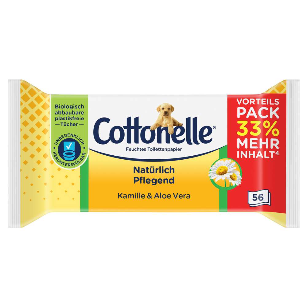 Produktabbildung Cottonelle Feuchtes Toilettenpapier, Kamille & Aloe Vera