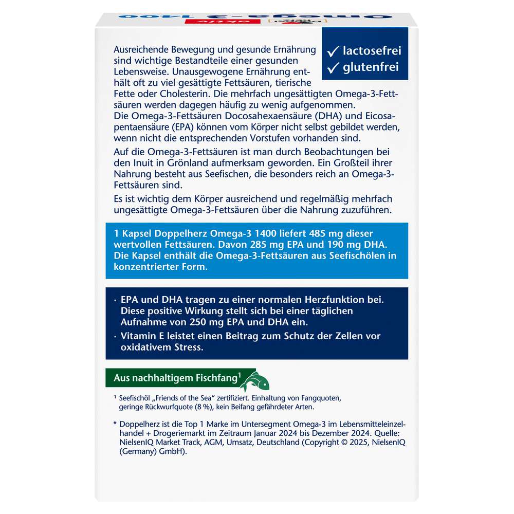 Produktabbildung Doppelherz Omega-3 Kapseln
