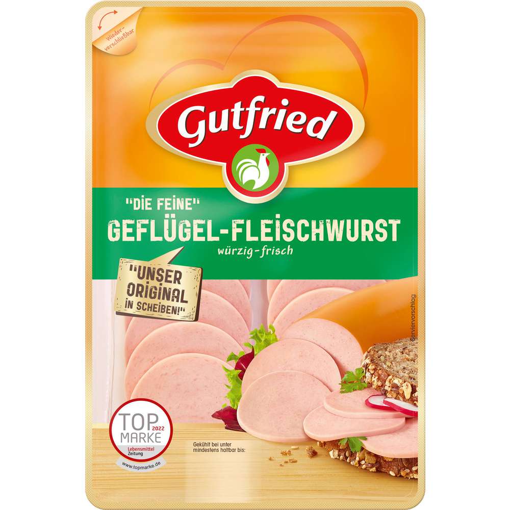 Produktabbildung Gutfried Geflügel-Fleischwurst, fein