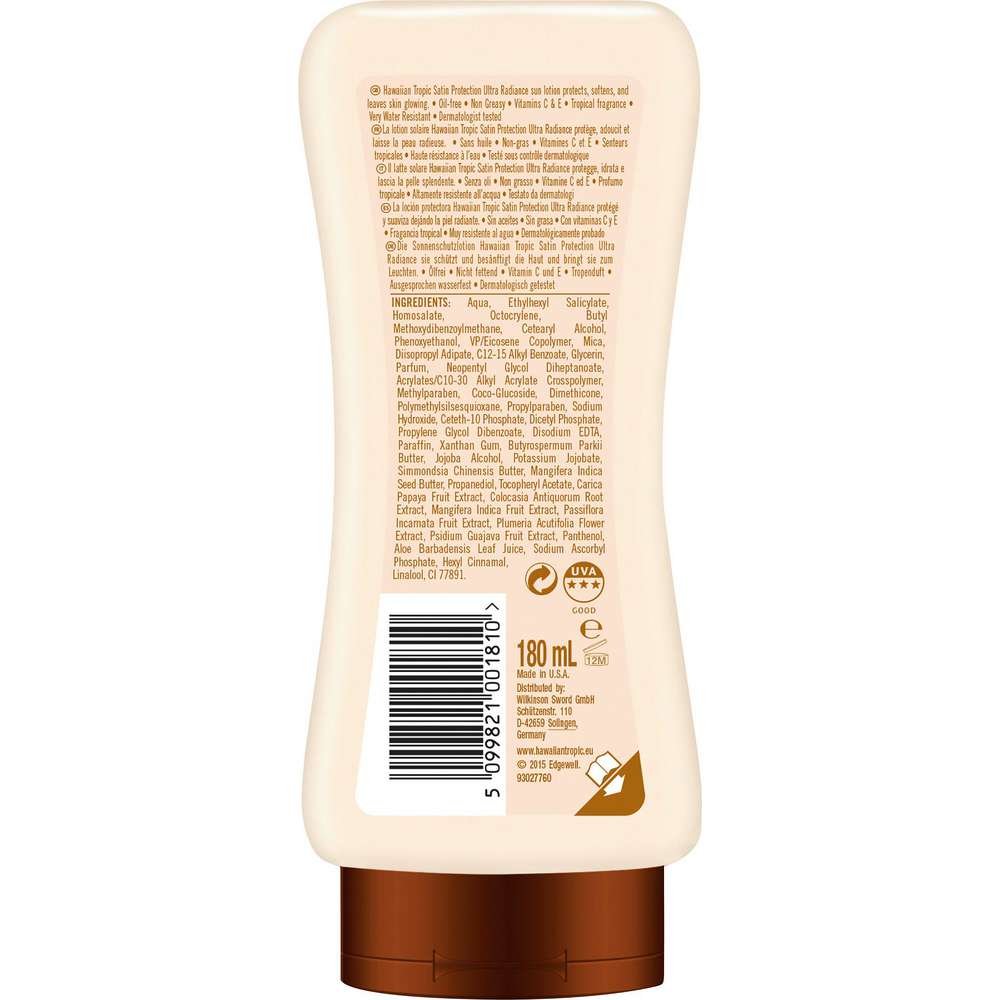Produktabbildung Hawaiian Tropic Sonnencreme Satin Protection, LSF 15