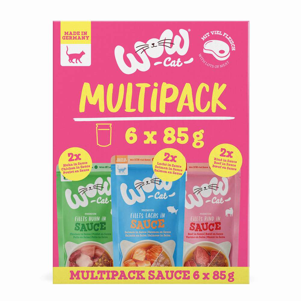 Produktabbildung WOW Katzen-Nassfutter Mixpack, Sauce