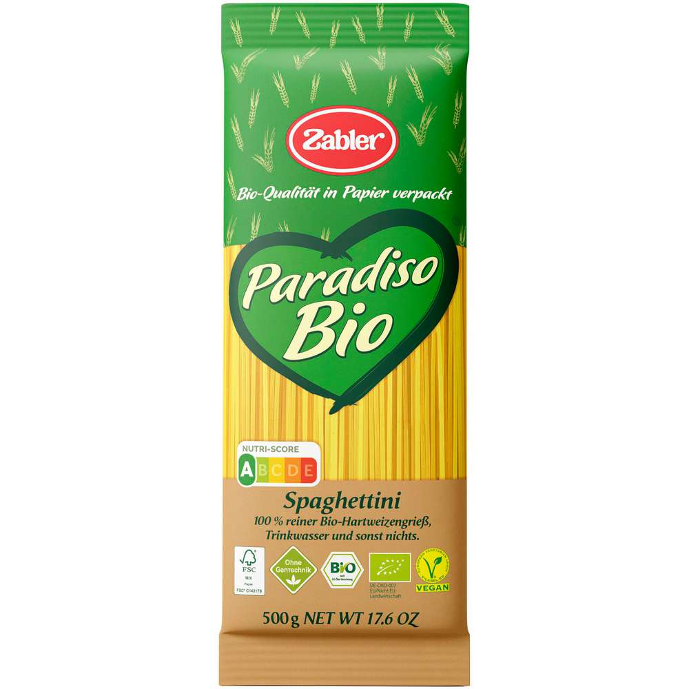 Produktabbildung Zabler Nudeln Paradiso Bio, Spaghettini