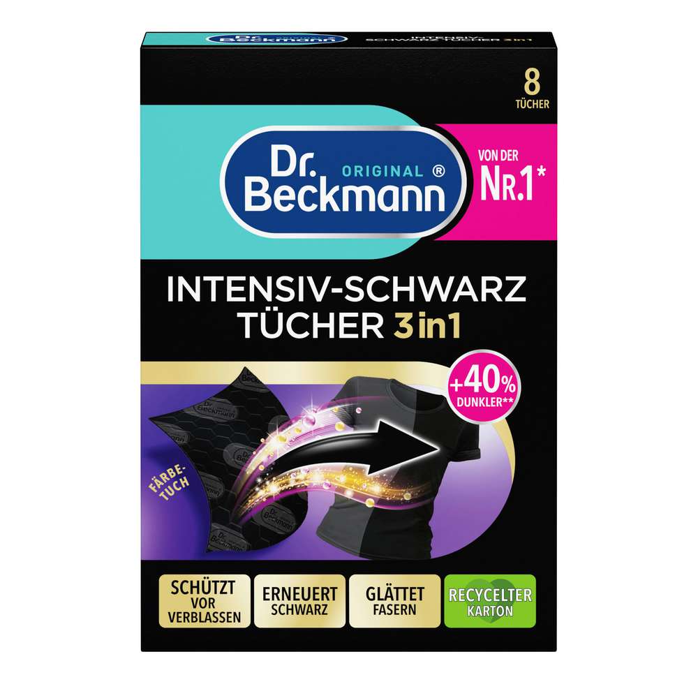 Produktabbildung Dr. Beckmann Intensiv-Schwarz Tücher