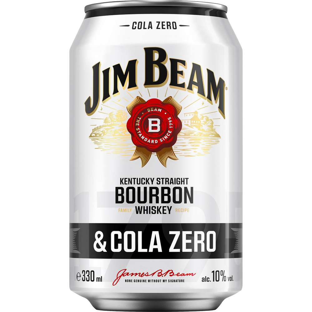 Produktabbildung Jim Beam Bourbon Whiskey & Cola Zero