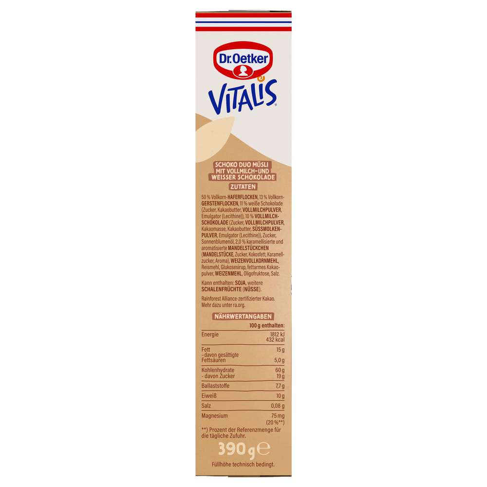 Produktabbildung Dr. Oetker Vitalis Schoko Müsli Duo