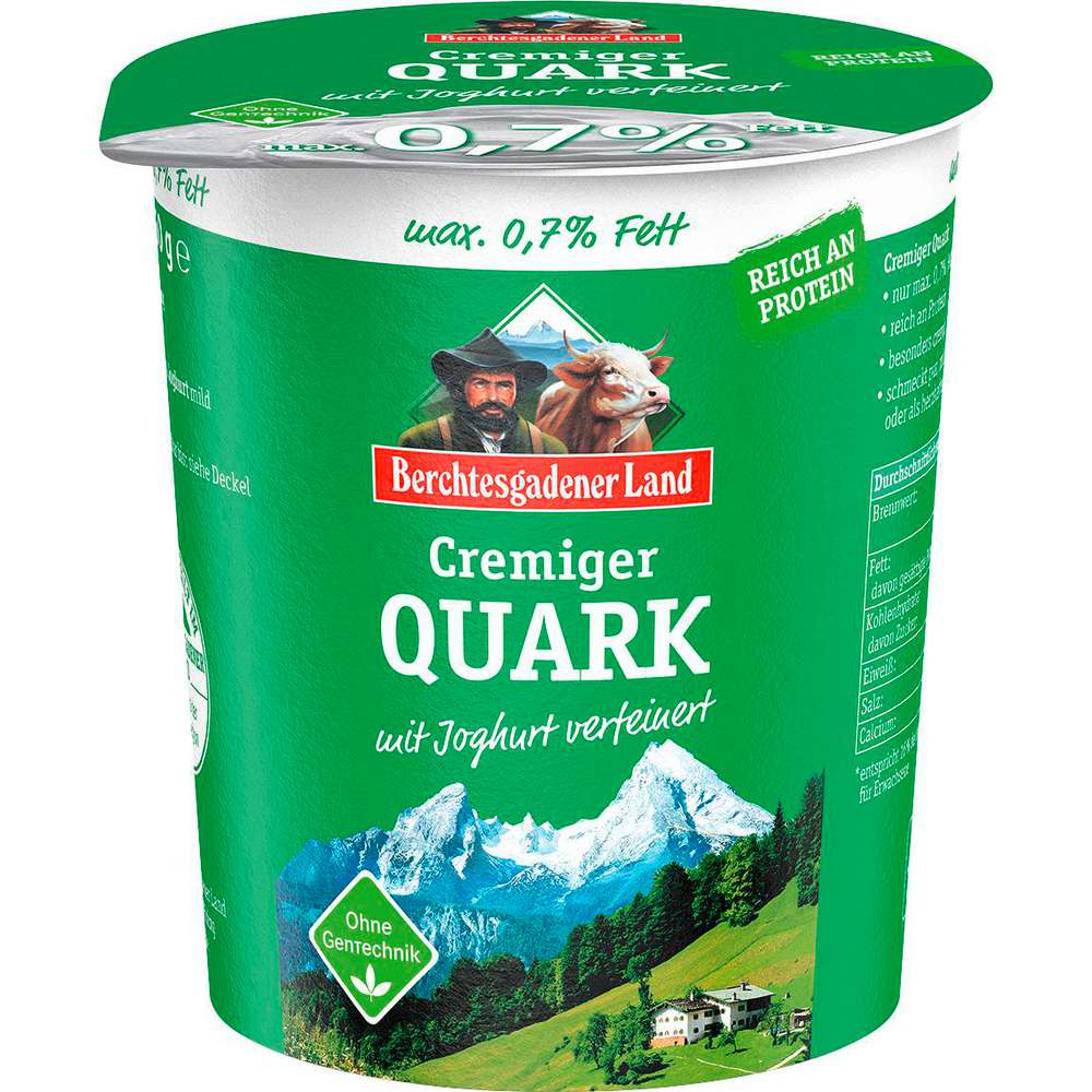 Produktabbildung Berchtesgadener Land Cremiger Quark, 0,7% Fett