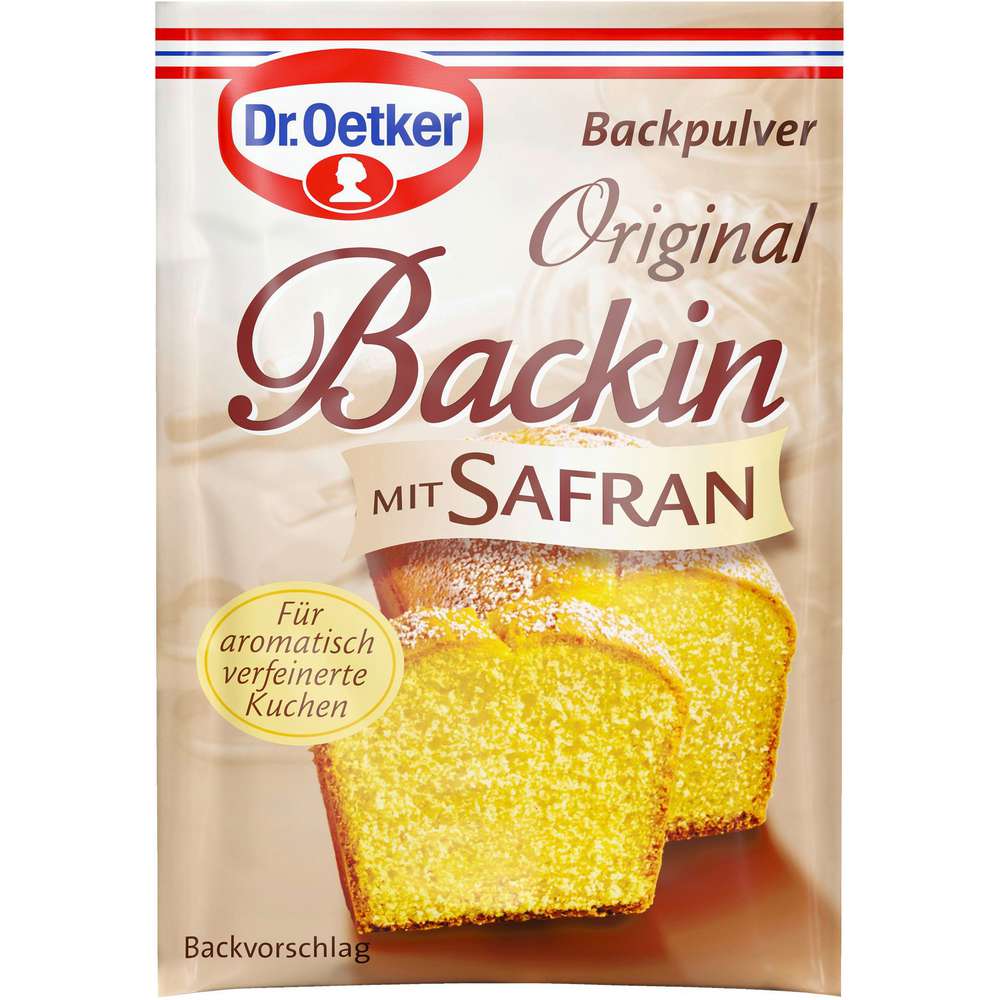 Produktabbildung Dr. Oetker Backpulver Backin mit Safran