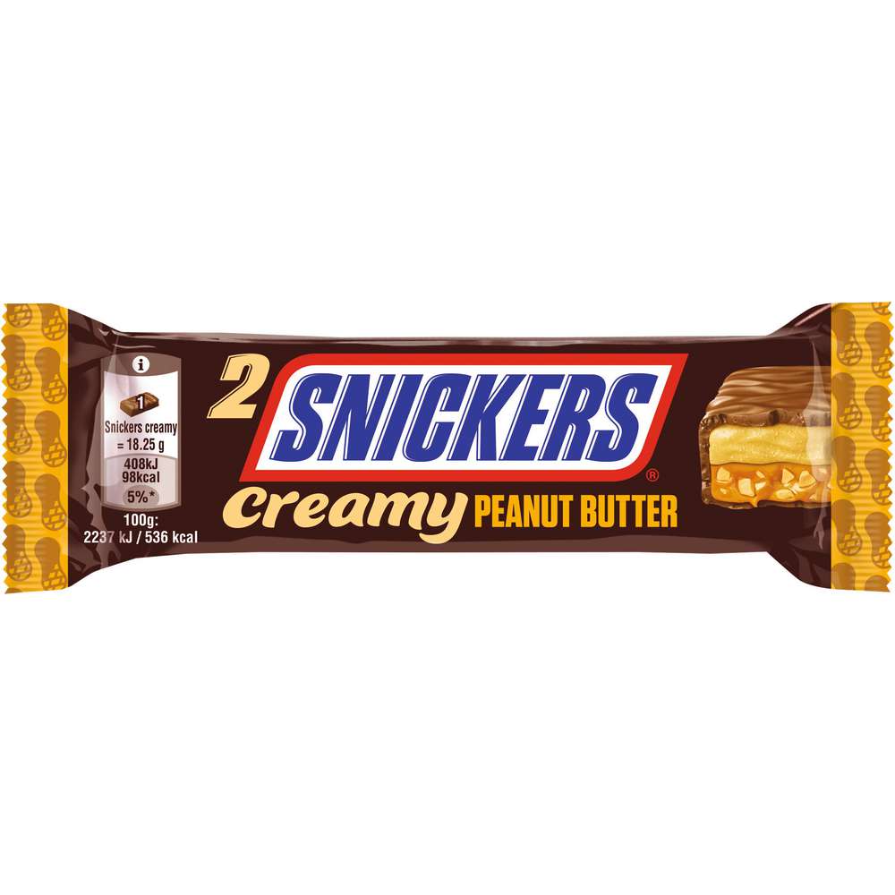 Produktabbildung Snickers Erdnuss-Karamell Schokoriegel, creamy