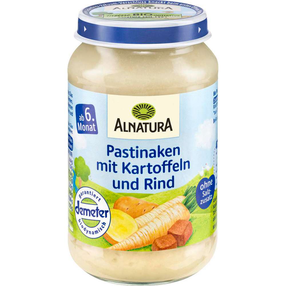 Produktabbildung Alnatura Bio Babynahrung Menü, Pastinaken mit Kartoffeln & Rind