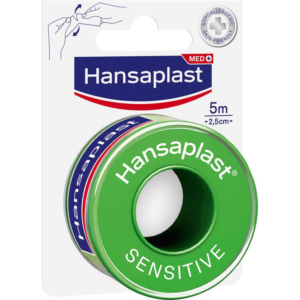 Produktabbildung Hansaplast Fixierpflaster, Sensitive, 5 m x 2,5 cm