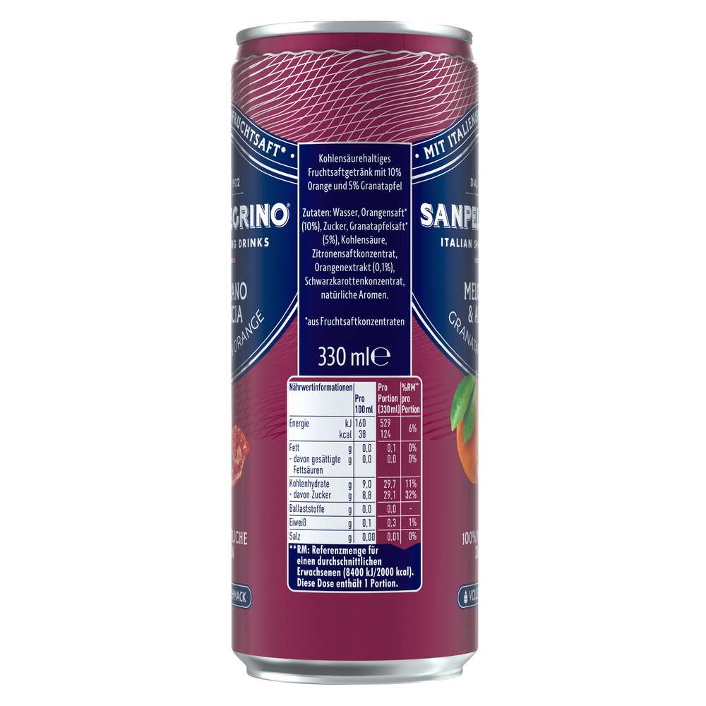 Produktabbildung San Pellegrino Fruchtsaftgetränk, Granatapfel & Orange