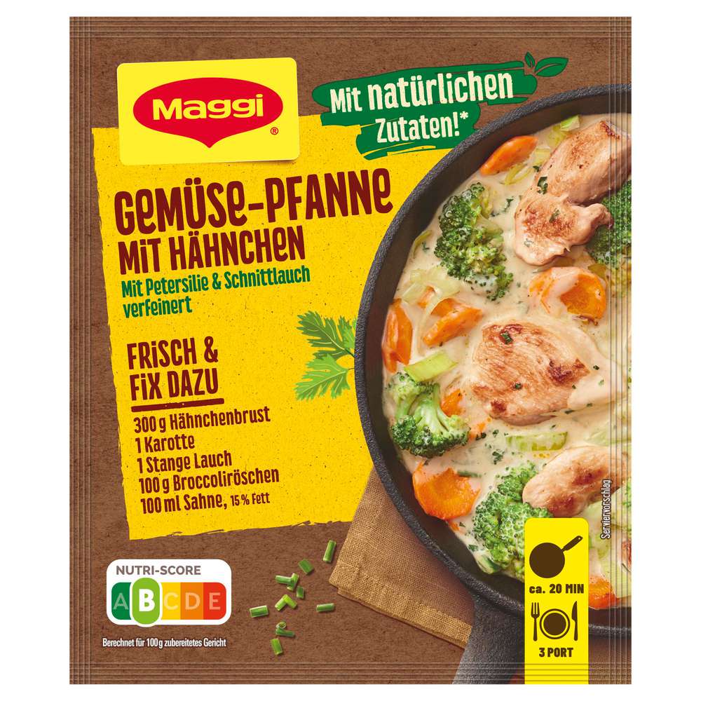 Produktabbildung Maggi Gewürzmischung, Gemüsepfanne mit Hähnchen
