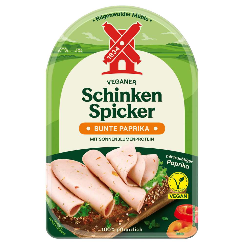 Produktabbildung Rügenwalder Mühle Veganer Schinken Spicker, Paprika 