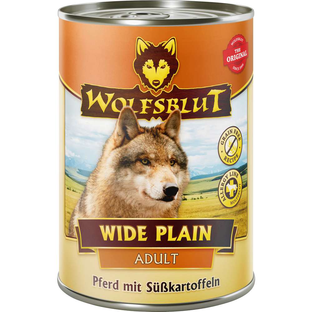 Produktabbildung Wolfsblut Hunde-Nassfutter, Wide Plain Pferd/Süßkartoffel