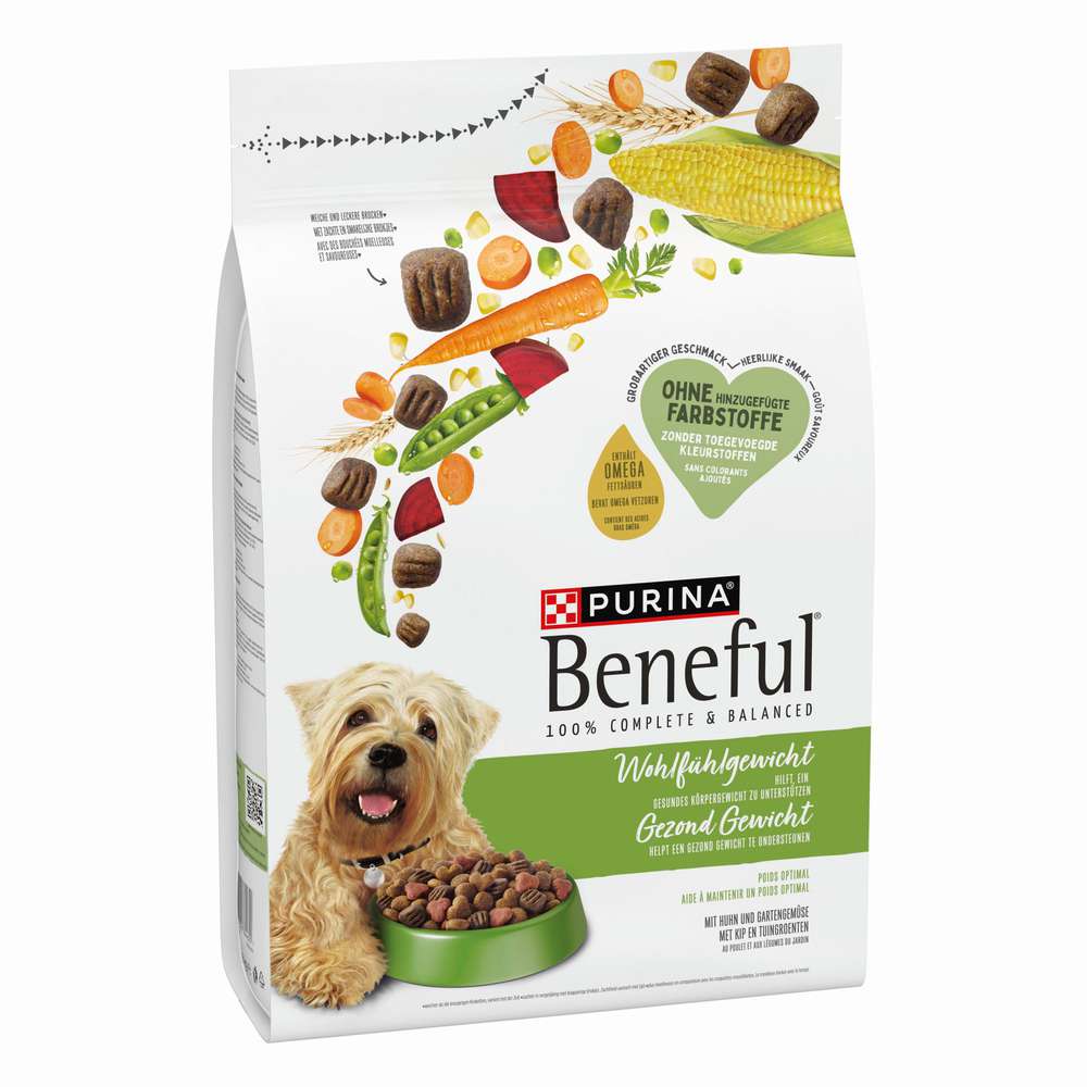 Produktabbildung Purina Hunde-Trockenfutter Beneful, Wohlfühlgewicht, Huhn & Gartengemüse
