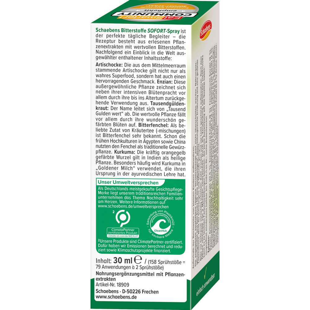 Produktabbildung Schaebens Bitterstoffe Sofort-Spray 