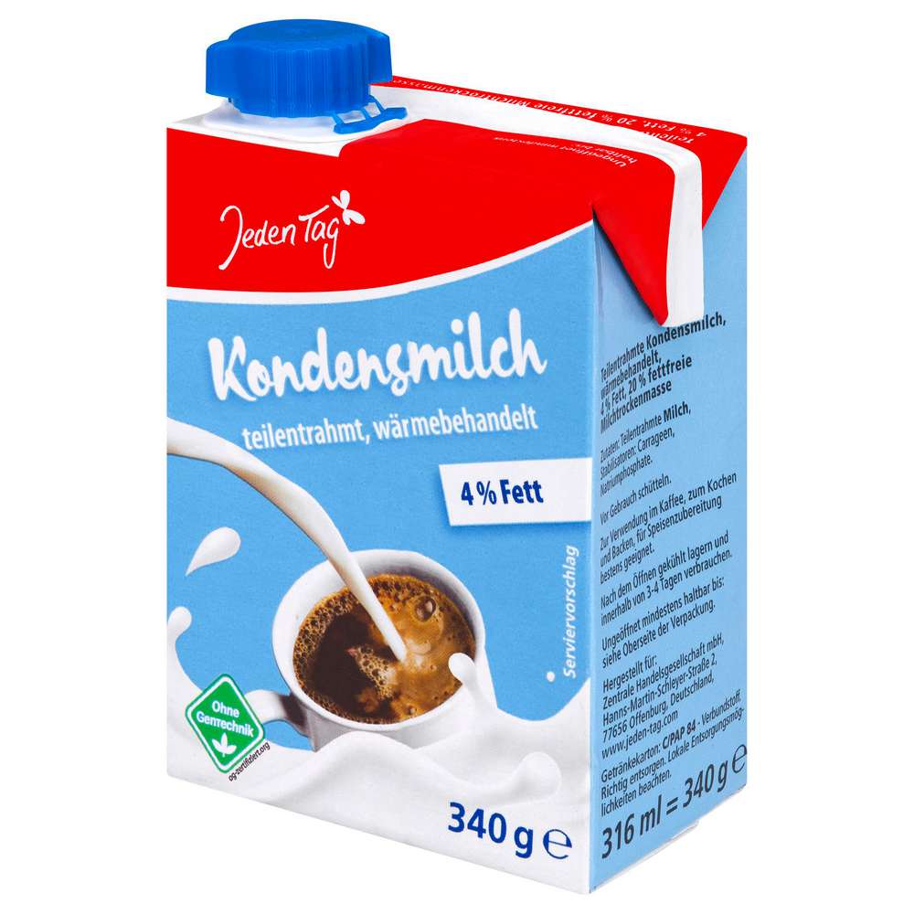 Produktabbildung Jeden Tag Kondensmilch 4%
