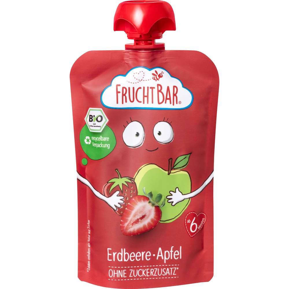 Produktabbildung Fruchtbar Bio Quetschie, Erdbeere/Apfel