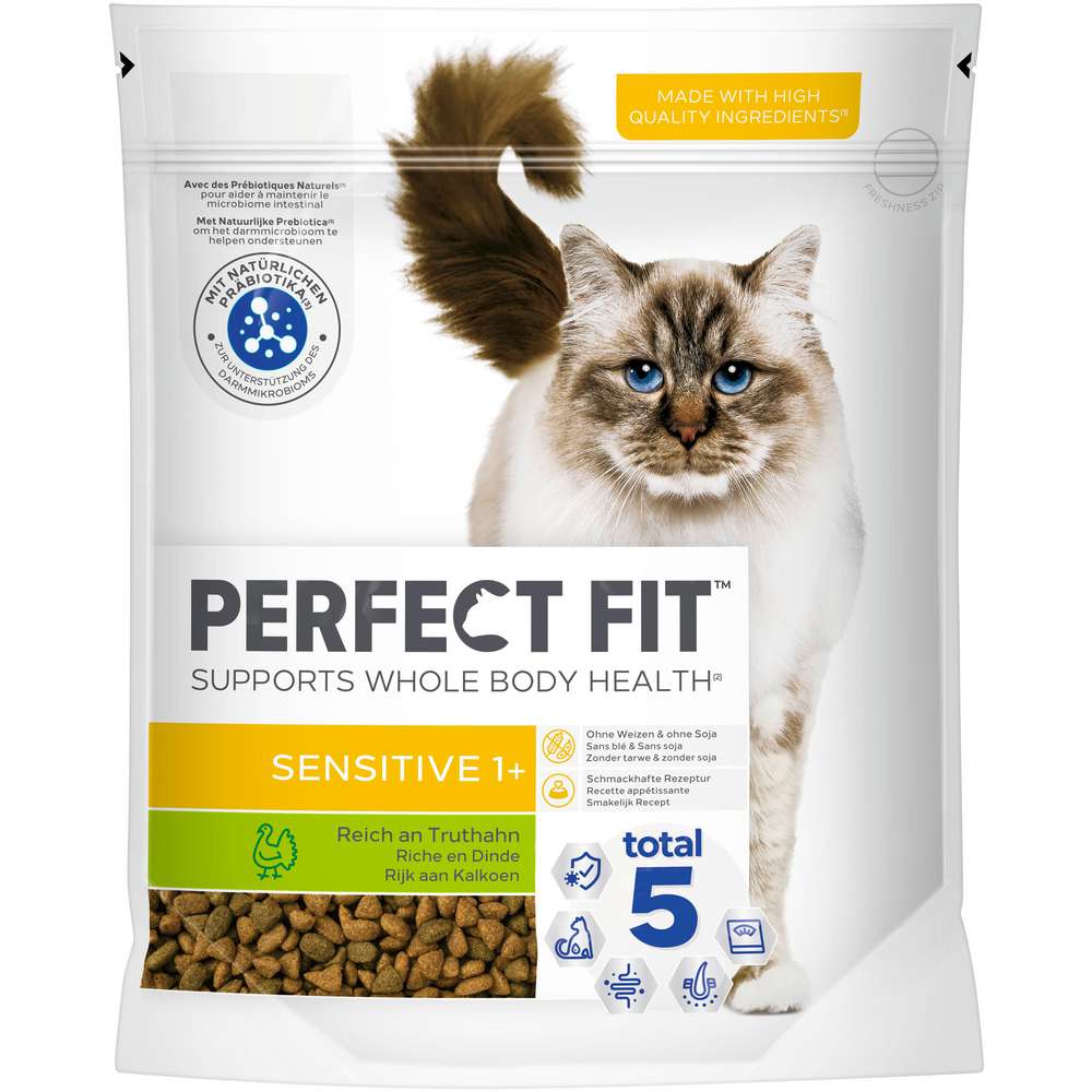 Produktabbildung Perfect Fit Katzen-Trockenfutter, Sensitive, Truthahn 