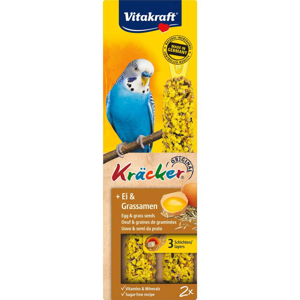 Produktabbildung Vitakraft Vogelfutter Sittich-Kräcker, Ei & Grassamen