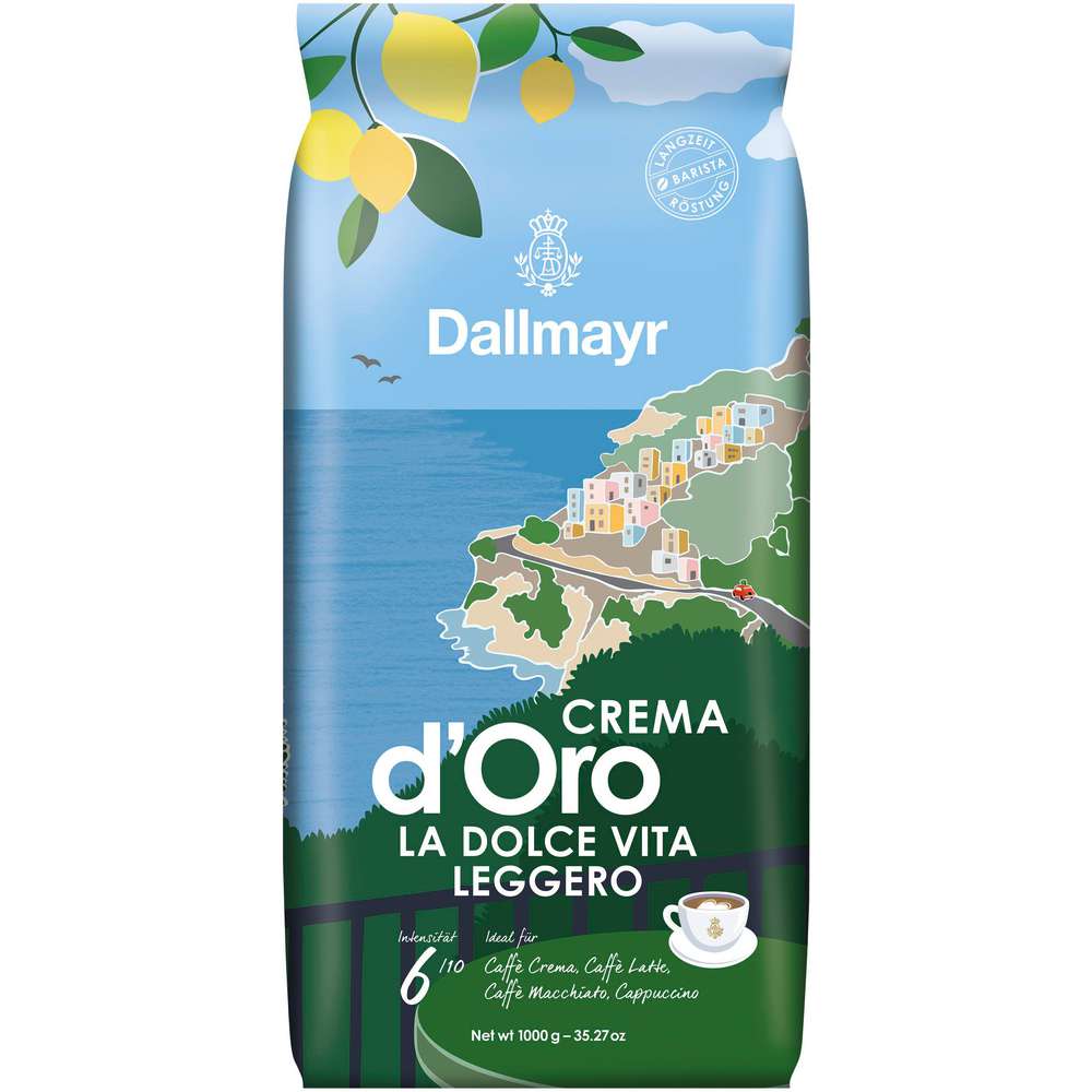 Produktabbildung Dallmayr Kaffee Crema d'Oro La Dolce Vita Leggero, ganze Bohne