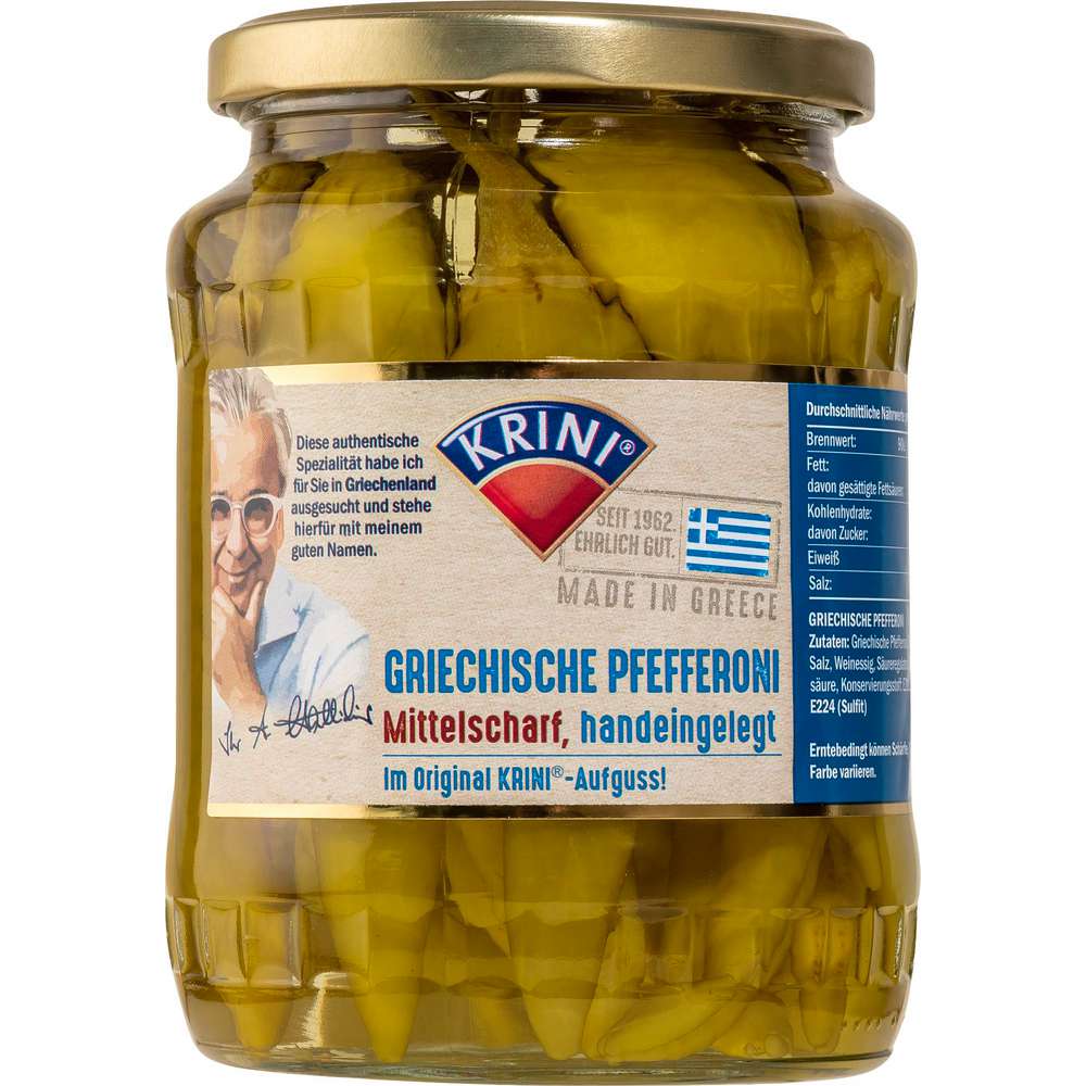 Produktabbildung Krini Griechische Pfefferoni, mittelscharf