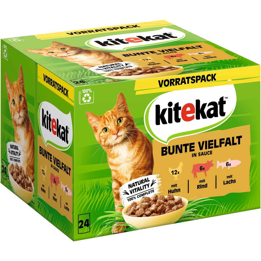 Produktabbildung Kitekat Katzen-Nassfutter, Vielfalt in Sauce
