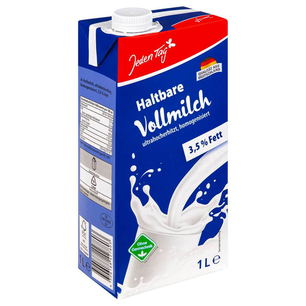 Produktabbildung Jeden Tag H-Milch 3,5% Fett