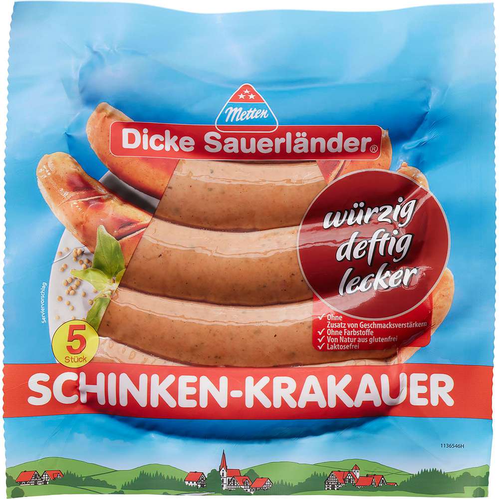 Produktabbildung Metten Schinken-Krakauer, Dicke Suaerländer