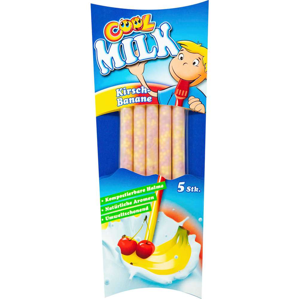 Produktabbildung Cool Milk Trinkhalm Aromaperlen, Kirsch-Banane