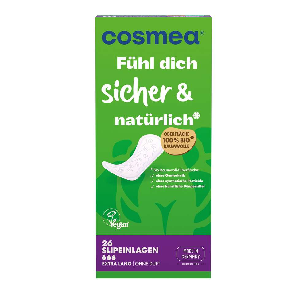 Produktabbildung Cosmea Bio & Vegan Slipeinlagen, extra Lang