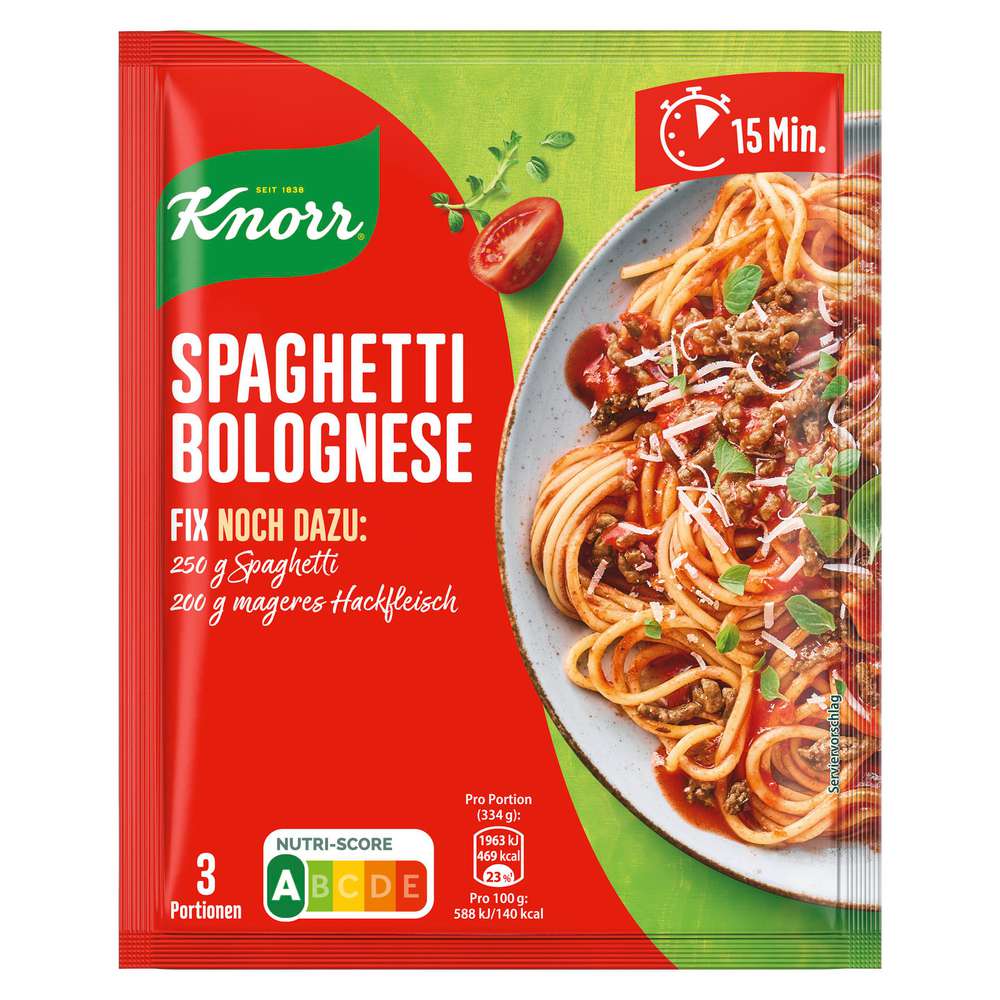 Produktabbildung Knorr Fix für Spaghetti Bolognese