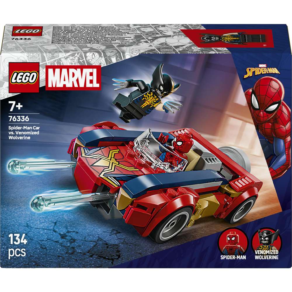 Produktabbildung Lego LEGO Marvel Spider-Man Auto vs. Venomized Wolverine 76336