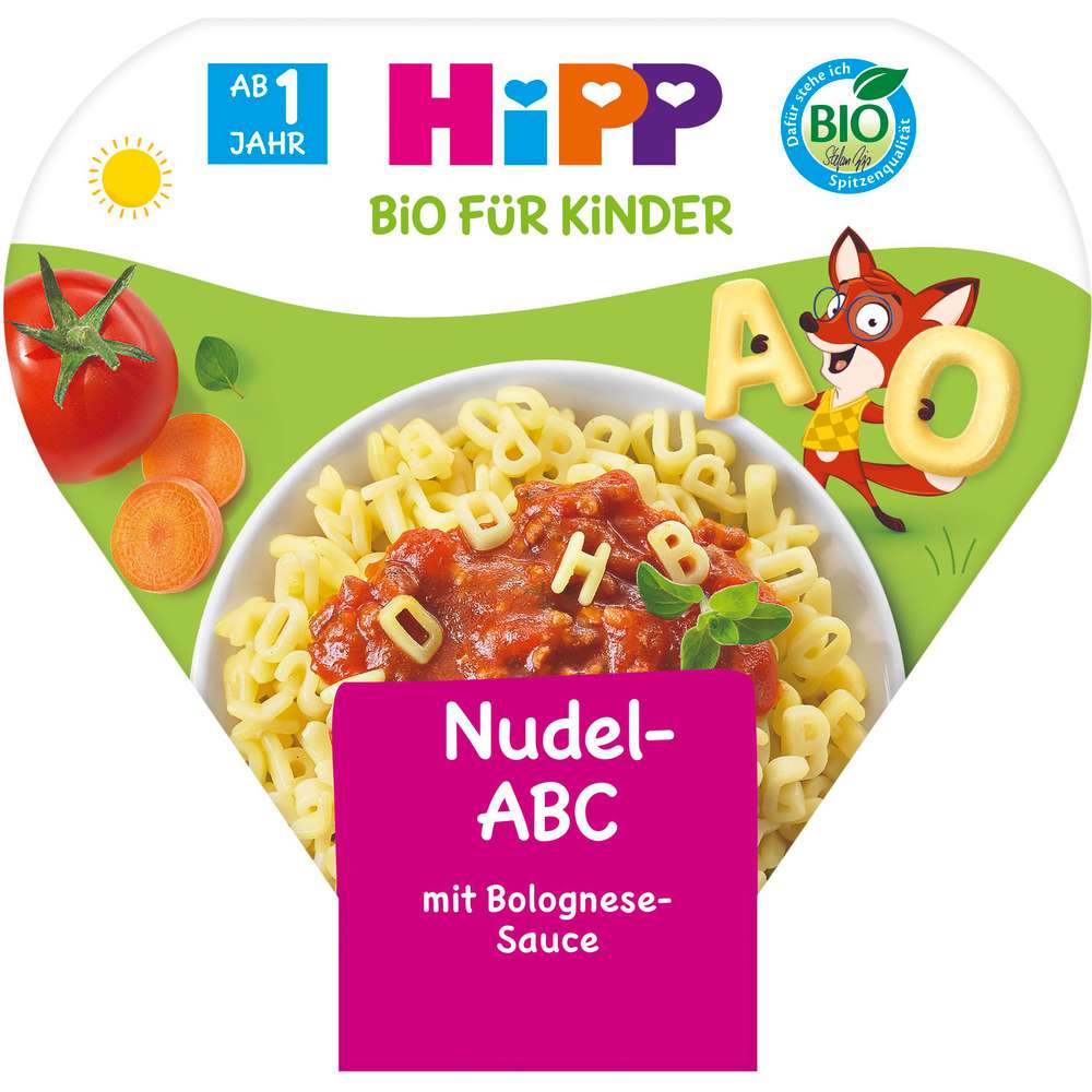 Produktabbildung Hipp Kinder Schalenmenü, Nudel ABC/Bolognese