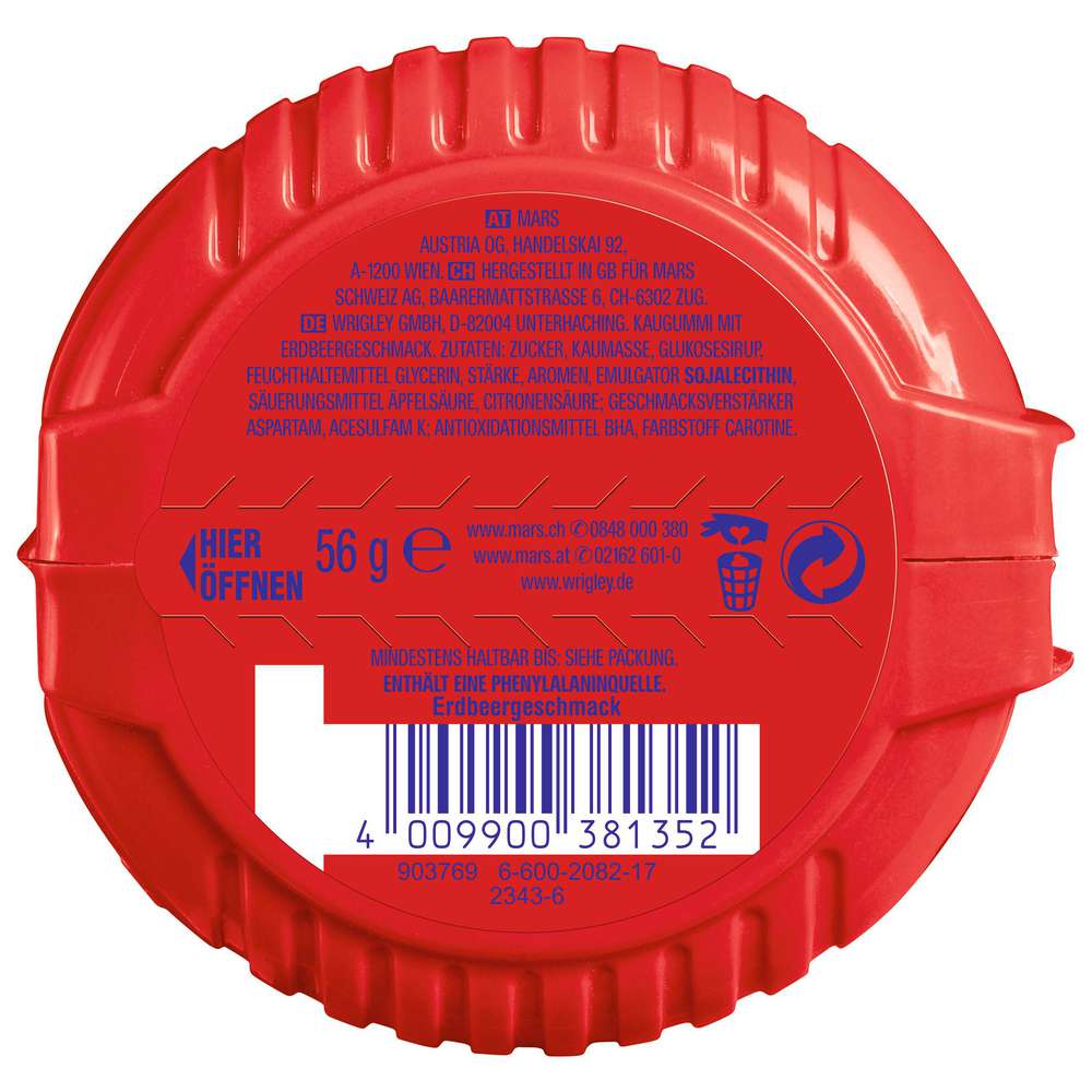 Produktabbildung Hubba Bubba Kaugummi, Strawberry