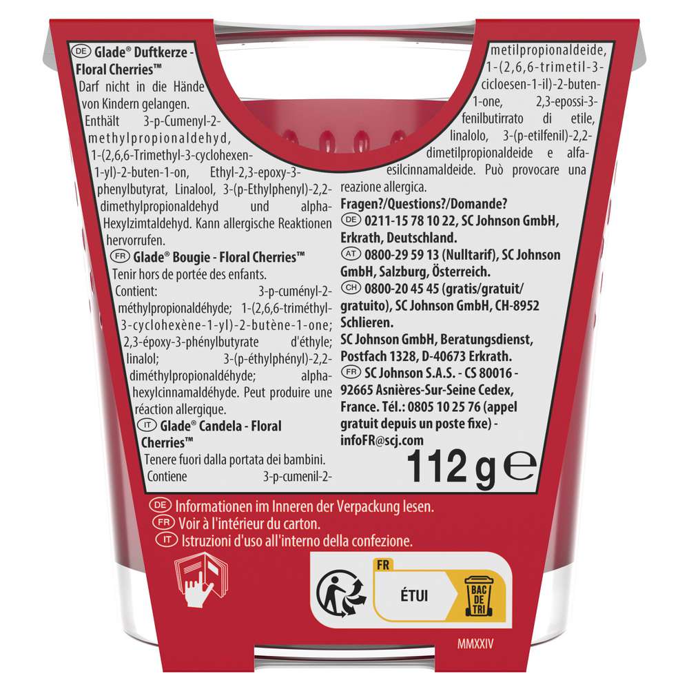 Produktabbildung Glade Duftkerze, Floral Cherries