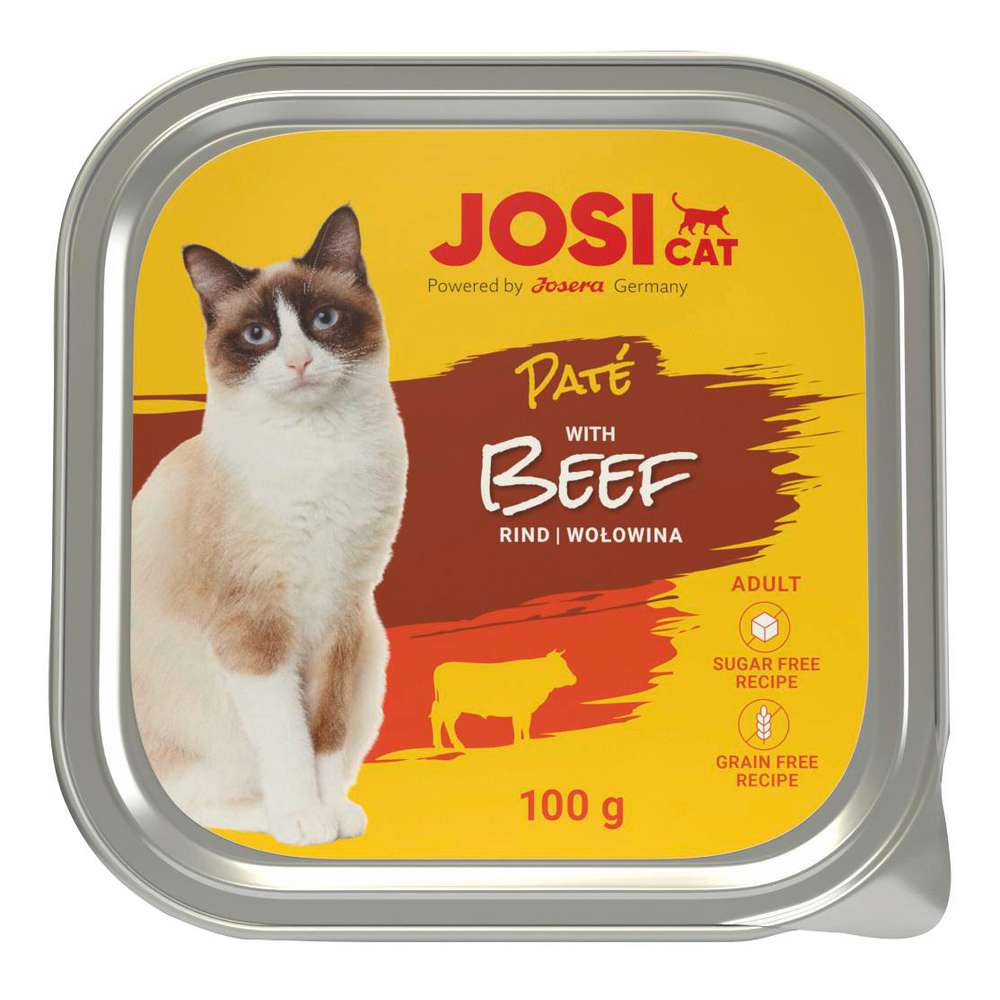 Produktabbildung JosiCat Katzen-Nassfutter, Rind/Paté