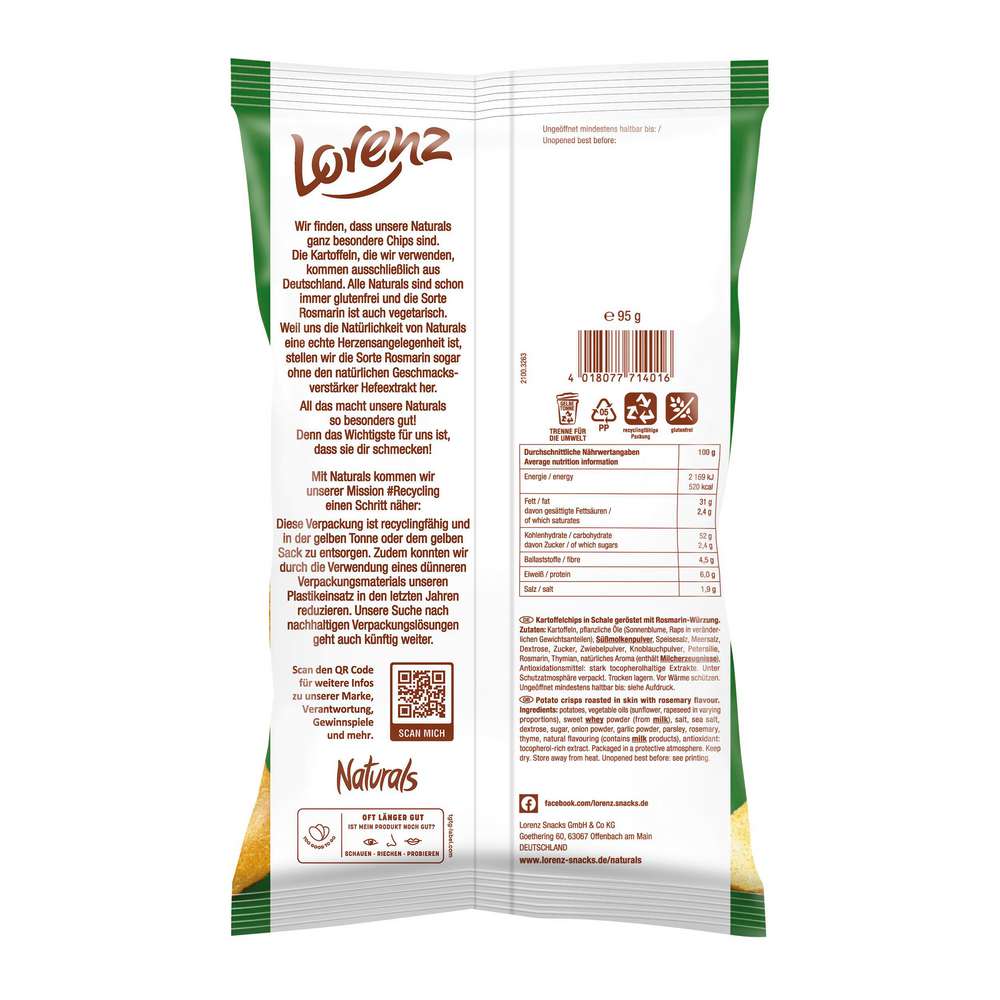 Produktabbildung Naturals Chips Naturals, Rosmarin