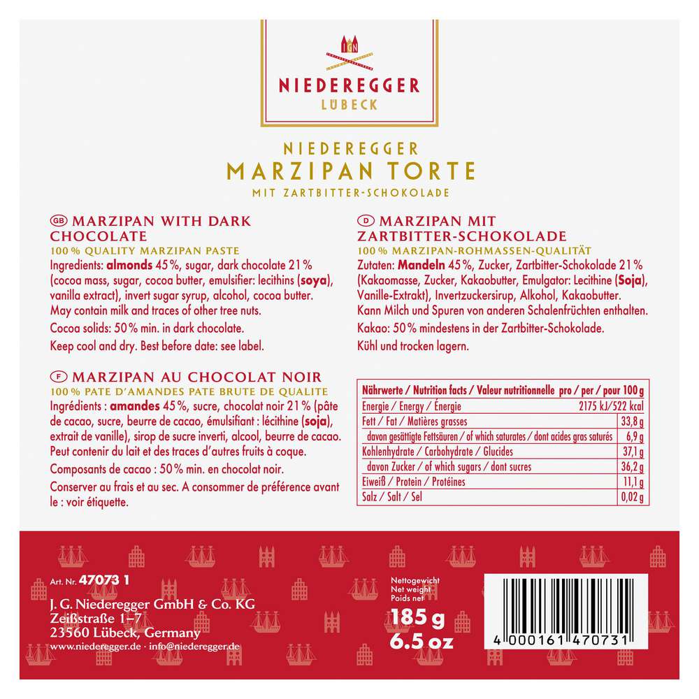 Produktabbildung Niederegger Marzipan Torte