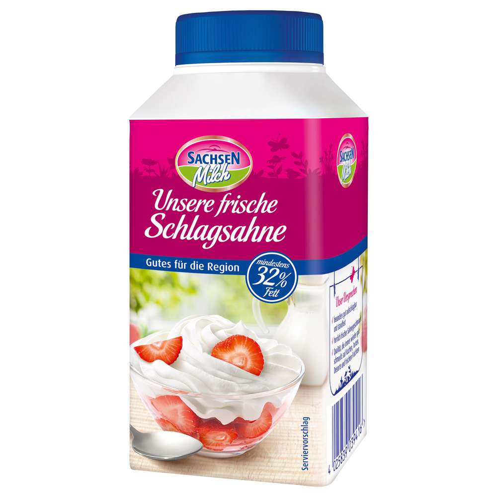 Produktabbildung Sachsenmilch Unsere frische Schlagsahne 32 %