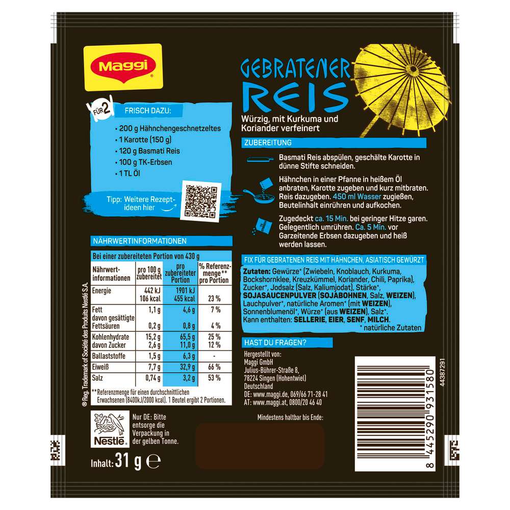 Produktabbildung Maggi Maggi Fix,, Gebratener Reis