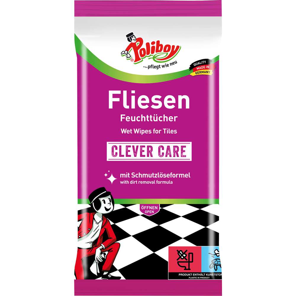 Produktabbildung Poliboy Boden-Feuchttücher, für Fliesen