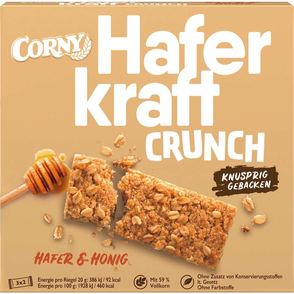 Produktabbildung Corny Müsliriegel Crunch, Hafer & Honig