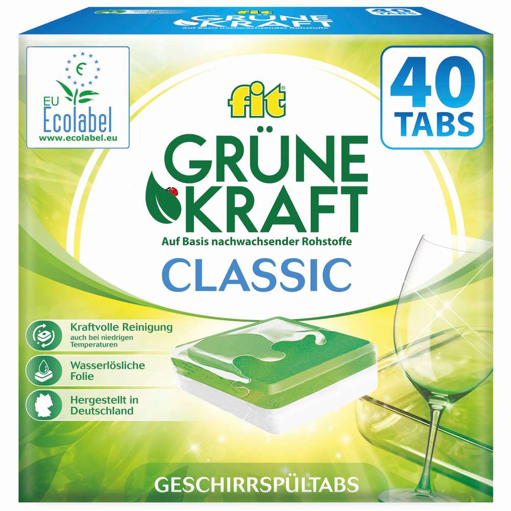 Produktabbildung Fit Geschirrspül-Tabs Grüne Kraft, Classic