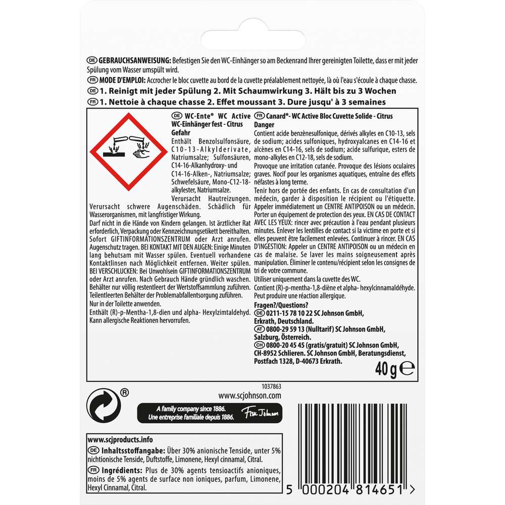 Produktabbildung WC Ente Duftspüler Citrus 3in1, Original