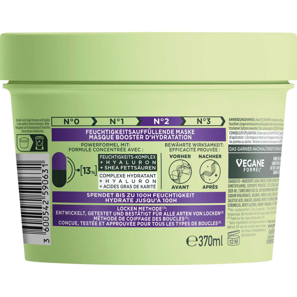 Produktabbildung Garnier Fructis Haarmaske, Locken Methode